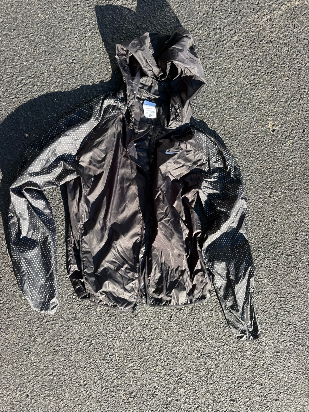Nike Black Tempo Hooded Running Jacket